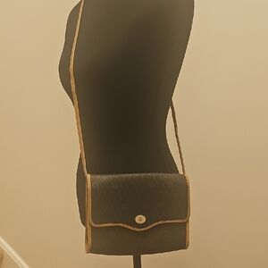 Vintage Christian Dior Brown and Tan Crossbody Bag